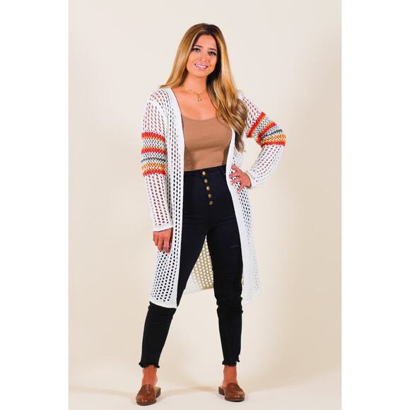 NWOT Pol lightweight open weave duster sz Sm - Picture 1 of 5